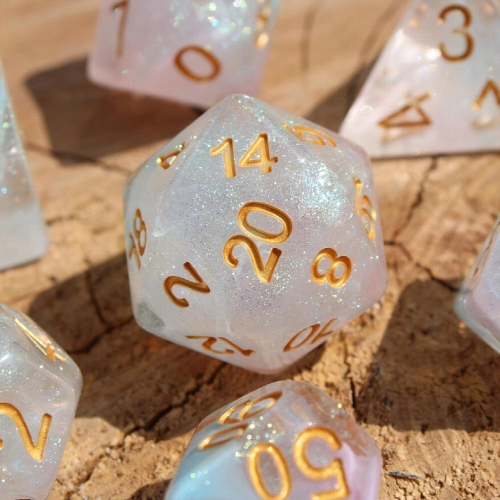 Pearlescent Polyhedral Dice Set For Table Games Christmas Thanksgiving Years Gift 2