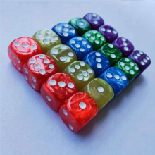 20 Pieces Of 16mm Colored Dice High Solid Acrylic Dice Set Perfect For Club party home Games
