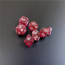 7 Piece Transparent Flash Point Dice Set Add Excitement to Your Board Games with this Sided Acrylic Set