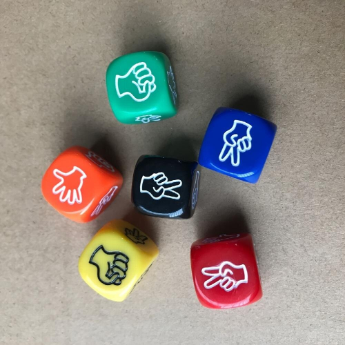 1 Rock Paper Scissors Game Dice Punching Fun Dice Small Toy 1