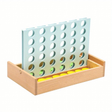 Wooden Connect 4 Classic Grid 10 16 Cm A Row Game Strategy Family Board Games For 2 Players Suitable For Kids And Adults