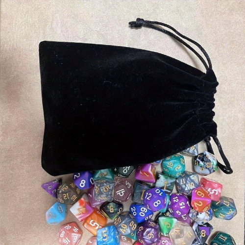12 06x16 0cm With Drawstring Closure And Durable Holds 100 Polyhedral Dice