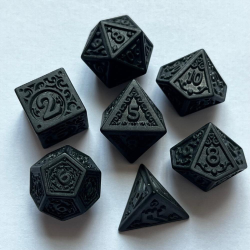 7pcs Set Vintage Number Pattern Polyhedral Dice Set Suitable For Board Game