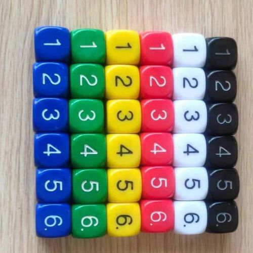 10pcs Random Rounded Solid Digital 16mm Dice Christmas Halloween Thanksgiving Gift 2