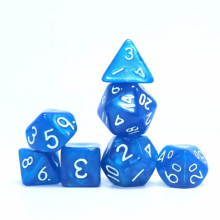 7pcs set Mini Dice Game Dice Acrylic Polyhedral Monochrome Style Dice Set For Role Playing Large Tabletop Games Dice