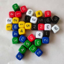 10pcs Random Rounded Solid Digital 16mm Dice Christmas Halloween Thanksgiving Gift