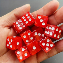 10pcs set Red Game Dice Set For Family Gathering Board Game Accessories