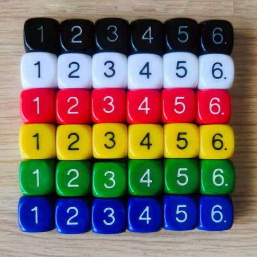 10pcs Random Rounded Solid Digital 16mm Dice Christmas Halloween Thanksgiving Gift 1