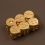 5pcs 6 Sided Brass Dices For Board Game Bar Supplies Game Tool Random Style 2