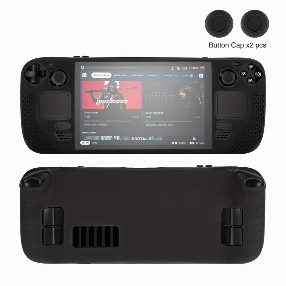 Silicone Cover Case For Steam Deck Silicone Protective Shell Skin For Steam Deck Accessories Full Protect With Thumb Grip Caps 885680087264