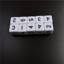10pcs set 16mm Acrylic Number Dice Round Corner Right Angle Hexagonal Dice Set Club Party Game Puzzle Entertainment