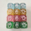 4pcs 20mm Transparent Glitter Guessing Dice Set Game Dice 4