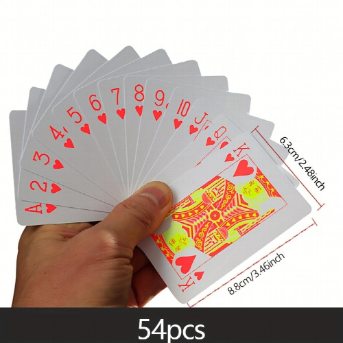 54pcs fluorescent Poker Coool Waterproof Poker Party Game 2