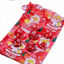 7pcs Christmas Themed Polyhedral Dice Set Perfect For Role Playing Board Game Digital Teaching For Holiday Birthday Gift