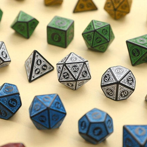 Complex Antique Pattern faceted Number Board Game Collection Game Dice 1