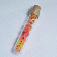 7pcs set Test Tube Dice With Wooden Plug Two Luminous Dice Fun Toy Decoration Gift For Kids