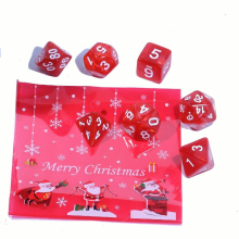 7pcs Polyhedral Dice For Role Playing Table Games With Xmas Bag Gift For Christmas Birthday Thanksgiving