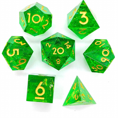 7pcs Pointed Corner Resin Polyhedral Dice Set suitable For Board Game