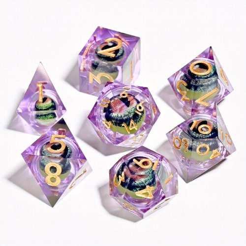 7pcs Resin Dice Set Polyhedral Sharp Edge Role Playing Game Dices For Large Board Game
