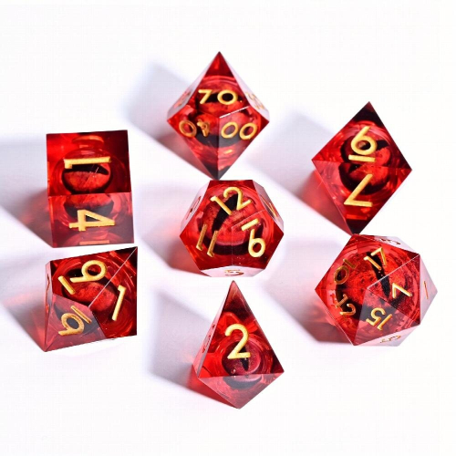 7pcs Resin Dice Set Polyhedral Sharp Edge Role Playing Game Dices For Large Board Game 1