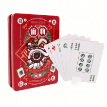 Travel Mahjong Portable Table Game 144 Tiles 2 Dice & Characteristic Carrying Case Packaging Traditional Solitaire Poker