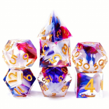 7pcs Sharp Edge Dice Set For Role Playing Board Game Halloween Decoration And Christmas Thanksgiving Gift