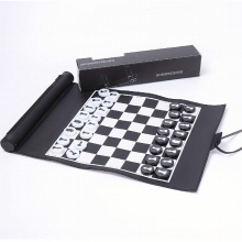 1pc Portable Chess Puzzle Game Difficulty Portable Chessboard Foldable Chess Game Set Two In One Travel Chessboard Game