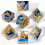 7pcs Sharp Edge Polyhedral Dices For Cosplay Board Game Christmas Gift 4