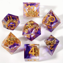 7pcs Sharp Edge Polyhedral Dices For Cosplay Board Game Christmas Gift