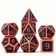 7pcs Metal Zinc Alloy Enamel Solid Metal Polyhedral Dice Set For Role Playing Games