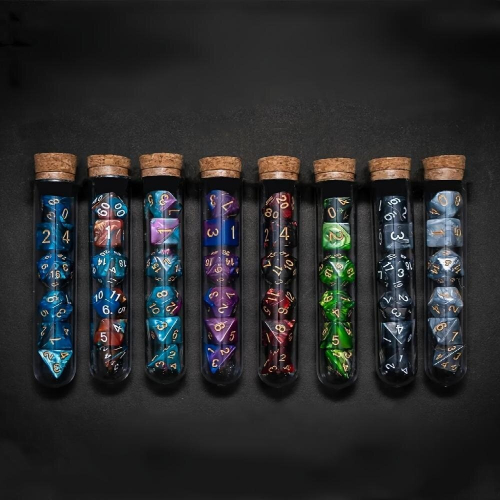 7pcs set Magic Polyhedral Dice Set For Fantasy Potion Flask Table Games 2