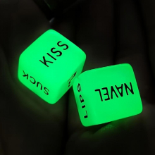 16mm Couple Anniversary Give To Him her Husband wifes Luminous Love Dice