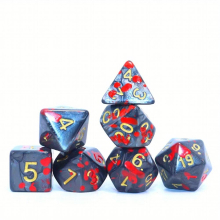 7pcs set Bloodstained Pearl And Red Polyhedral Dice Set Dice Game For Large scale Tabletop Role playing