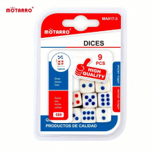 9pcs 14mm Dice Six Sided Standard Opaque Dice With Pips Dots For Board Games