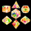 7pcs Polyhedral Sharp Edge Dice Set For Cosplay Board Game Christmas Gift 5