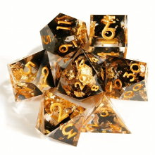 7pcs Resin Sharp Edge Polyhedral Dice Set Perfect For Role Playing Large Board Game Halloween And Christmas Thanksgiving