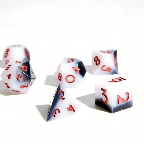 7pcs Polyhedral Sharp Edge Dice Set For Cosplay Board Game Christmas Gift 2