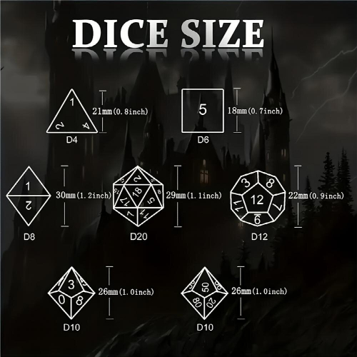 7pcs Sharp Edge Polyhedral Dice Set For Cosplay Board Game Christmas Thanksgiving Years Gift 2