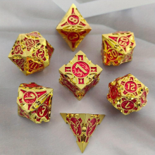 Metal Dice 7pcs Set Polyhedral Dice Set For Roleplaying Dice Tabletop Board Game Dice Accessories 6 Sides