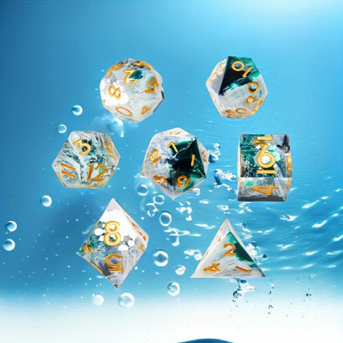 7pcs Sharp Edged Polyhedral Dice Set For Role Playing Board Games Christmas Thanksgiving Years Gift 2