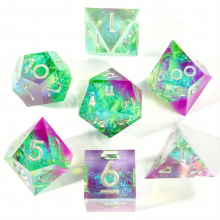 7pcs Sharp Edge Polyhedron Dices Suitable For Role playing Large Chessboard Games