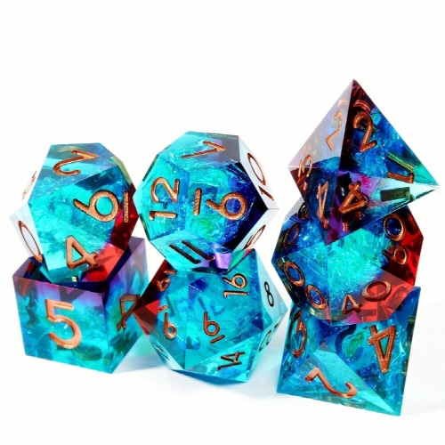 7pcs Sharp Edge Polyhedron Dices Suitable For Role playing Large Chessboard Games 1