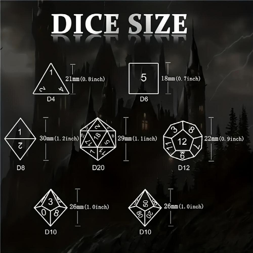 7pcs Polyhedral Dices For Cosplay Board Game Christmas Thanksgiving Gift 2