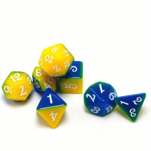 7pcs And Yellow Layered Board Game Dice Polyhedral Tabletop Game Dice Role playing Dice