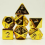 7 piece Plated Yellow Dice Set Polyhedral Tabletop Game Dice Role playing RPG Dice 6