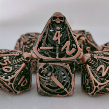 Metal Hollow Dice Set 7 Pieces Polyhedral Dice Game Accessories Tabletop Games Role playing Dice Board Game 20 Sides 6 Sides