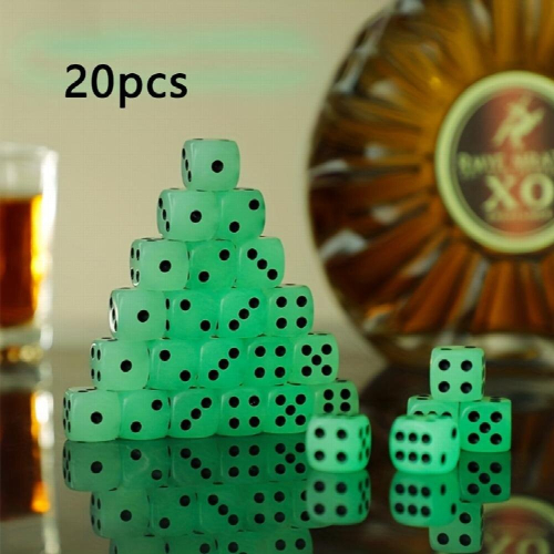 Glow In The Dark Dice Set And Dot Acrylic Rounded Dot Dices For Board Game