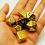 7 piece Plated Yellow Dice Set Polyhedral Tabletop Game Dice Role playing RPG Dice 4