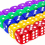 50pcs 16mm Solid Round Corner 6 sided Game Dice 5 Sets Retro Board Game And Teaching Math Dice Set Classroom Accessories Dice Set RPG Dice 6