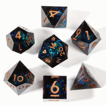7pcs Polyhedral Sharp Edge Dices For Tabletop Games Halloween And Christmas Toys